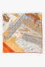 Hermès Orange/Multicolor Silk Mystere Au 24 Scarf 90CM