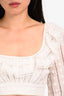 Zimmermann Cream Ruffled Crop Top Size 0