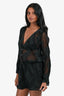 Zimmermann Black Embroidered Sheer Romper Size 0