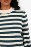 Zimmermann Teal/Cream Striped Sweater Size 1