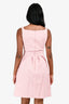 Cue Pink/White Sleeveless Midi Dress Size 6