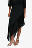 Zimmermann Black Asymmetrical Hem Fringe Skirt Size 1