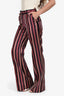 Zimmermann Black/Red Striped Wide Leg Pants Size 0