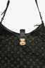 Louis Vuitton Black Denim Light Wash Monogram Hobo Bag With Strap