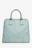 Prada Light Blue Saffiano Leather 'Lux' Tote Bag with Strap
