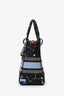 Christian Dior 2022 Black Canvas Pixel Zodiac Embroidered Medium Lady D-Lite With Strap