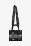 Christian Dior 2022 Black Canvas Pixel Zodiac Embroidered Medium Lady D-Lite With Strap