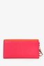 Christian Dior 2013 Orange/Pink Leather Bicolor Diorissimo Continental Wallet
