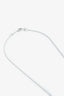 Tiffany & Co. 18K White Gold Diamond Open Heart Key Pendant Necklace