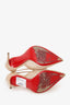 Christian Louboutin Beige Patent Leather and Sequins Twistissima Pumps Size 39.5
