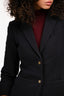 The Row Navy 3/4 Sleeve Single Breasted Blazer Size 2