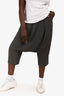 Rick Owens Grey F/W 2016 Grey Drop Crotch Capri Pants Size 42