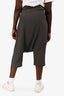 Rick Owens Grey F/W 2016 Grey Drop Crotch Capri Pants Size 42