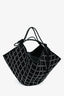 Khaite Black Suede/Crystal Mini 'Lotus' Drawstring Bag