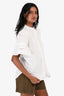 Apiece Apart White Flared Button-Up Blouse Size 4