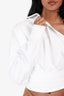 Alexander Wang White Cotton Poplin Wrapped Front Shirt Size 4