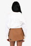 Alexander Wang White Cotton Poplin Wrapped Front Shirt Size 4