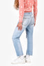 R13 Light Blue Wash Crossover Jeans Size 24