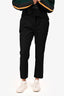 Christian Dior Black Cotton Twill Pants Size 4 US