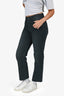 R13 Black Checkered Denim Cropped Boyfriend Jeans Size 25