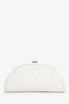 Pre-Loved Chanel™ 2008-09 White Quilted Caviar Leather Timeless Clutch