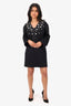 Christopher Kane Black Crystal Embellished Mini Dress Size L