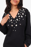 Christopher Kane Black Crystal Embellished Mini Dress Size L