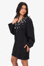 Christopher Kane Black Crystal Embellished Mini Dress Size L