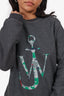 JW Anderson Grey Jacquard Embroidered Logo Sweatshirt Size L Mens