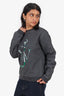 JW Anderson Grey Jacquard Embroidered Logo Sweatshirt Size L Mens