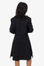 Proenza Schouler Black Wool V-Neck Long Sleeve Dress Size 10
