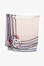 Pre-Loved Chanel™ Pink/White Sheer Silk Polka Dot Large Scarf
