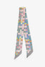 Hermès Blue/Pink Silk Woven Printed Twilly