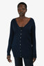 Black Goat Navy Cashmere Long Cardigan Size L