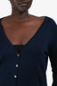 Black Goat Navy Cashmere Long Cardigan Size L
