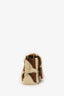 Saint Laurent Brown/Beige Shearling Suede Patchwork Medium Jamie Bag
