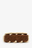 Saint Laurent Brown/Beige Shearling Suede Patchwork Medium Jamie Bag