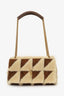 Saint Laurent Brown/Beige Shearling Suede Patchwork Medium Jamie Bag