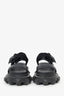 Valentino Black Leather/Rubber Chunky Rockstud Sandals Size 38