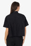 Sacai Thomas Mason Black Pleated Sheared Poplin Shirt Size 1