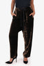 Uma Wang Brown Velvet Drawstring Trousers Size XS