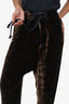 Uma Wang Brown Velvet Drawstring Trousers Size XS