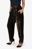 Uma Wang Brown Velvet Drawstring Trousers Size XS