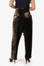 Uma Wang Brown Velvet Drawstring Trousers Size XS