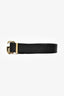 Gucci Black Leather 1.5" Textured GG Belt Size 75