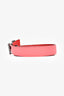 Hermès Red/Pink Leather Reversible Silver H Belt Size 80