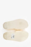 Pre-Loved Chanel™ 2022 Cream Leather Pastel 'CHANEL' Slides Size 38