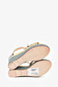 Hermès Multicolour Braided Leather 'Ines' Espadrille Wedge Sandals Size 37