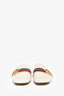 Gucci Cream Leather GG 'Peyton' Slip On Mules Size 38