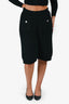 Pre-Loved Chanel™ Black Wool Cable Knit Bermuda Shorts Size 36